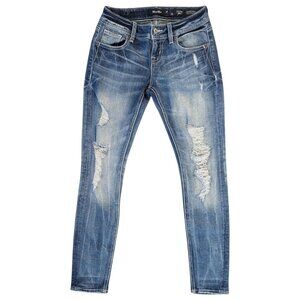 Miss Me NWOT 24 Signature Skinny Jeans Distressed Style# JE8061S14